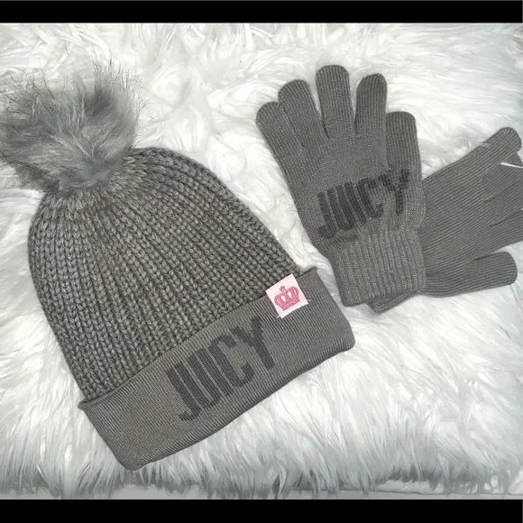 Juicy Couture Beanie & gloves NWT JUICY COUTURE BLING RHINESTONE BEANIE HAT & GLOVES  main image 3
